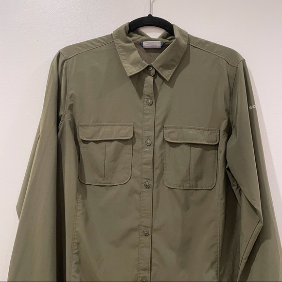 Columbia Olive Green Button Down Shirt - Picture 2 of 5